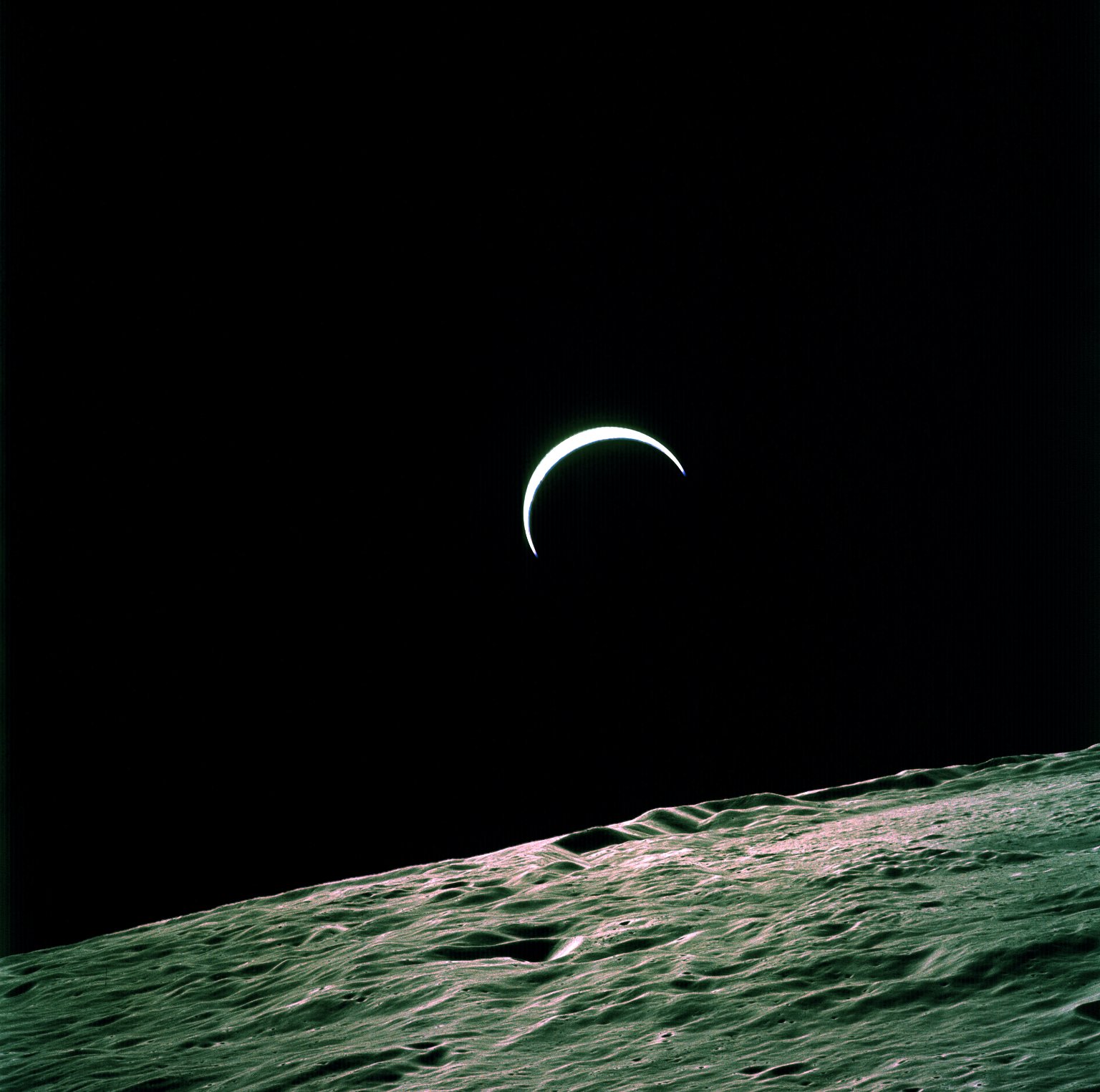 Earth’s Crest Over the Lunar Horizon