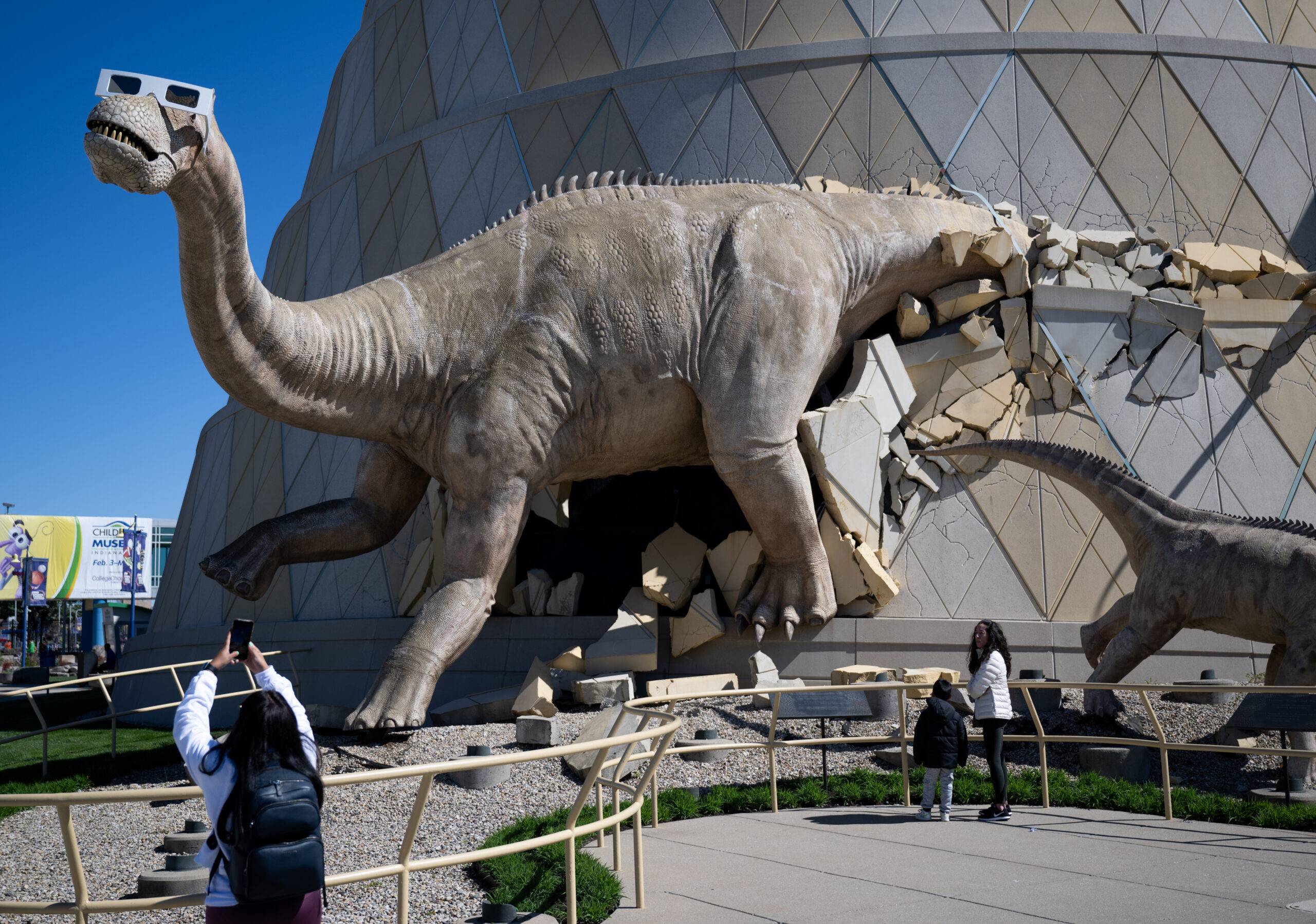 best of 2024: dinosaur prepared to safely watch solar eclipse