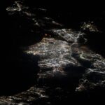 los angeles fires seen from international space station