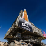 nasa’s artemis ii rocket and spacecraft make their way to launch pad