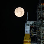 full moon over artemis ii