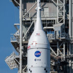 nasa's orion spacecraft at launch pad