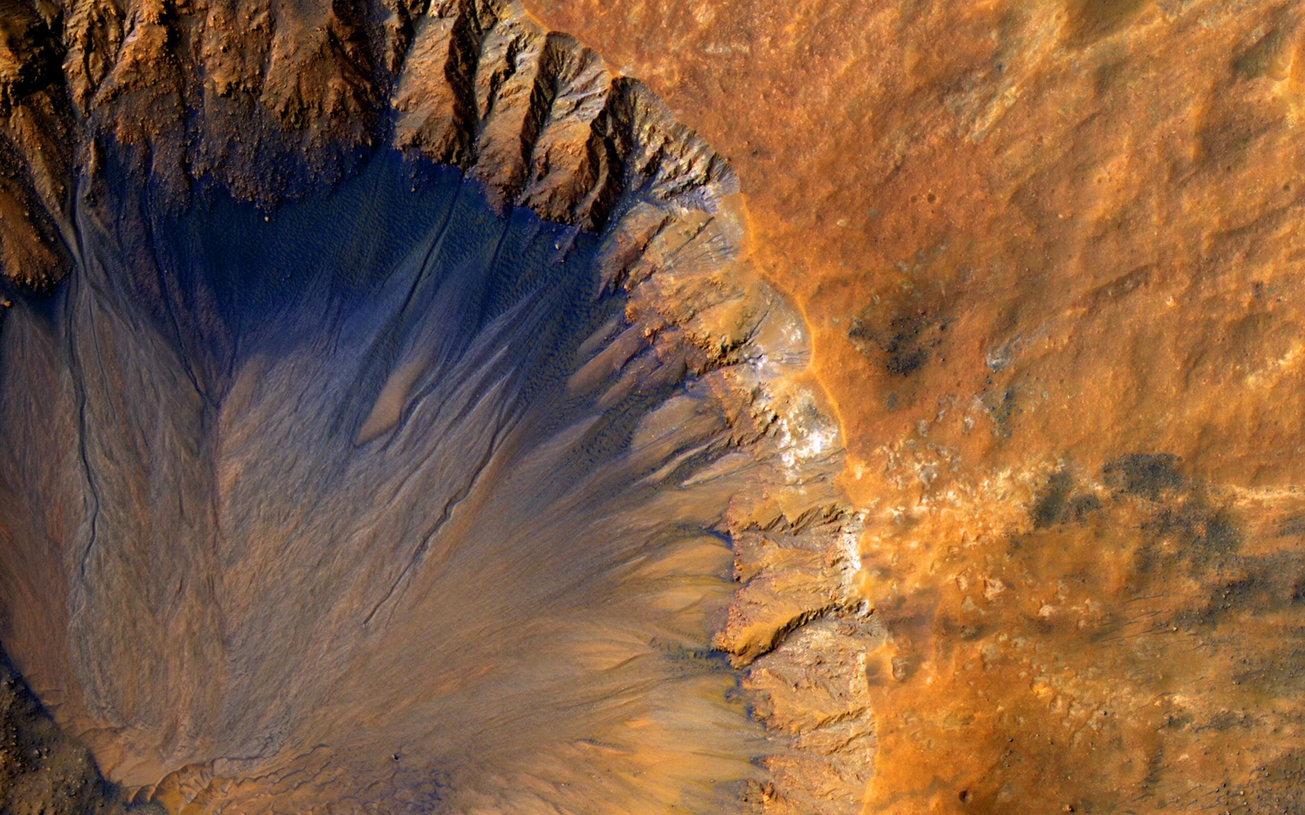 celebrating nasa's mars reconnaissance orbiter's 20th anniversary: crater near sirenum fossae